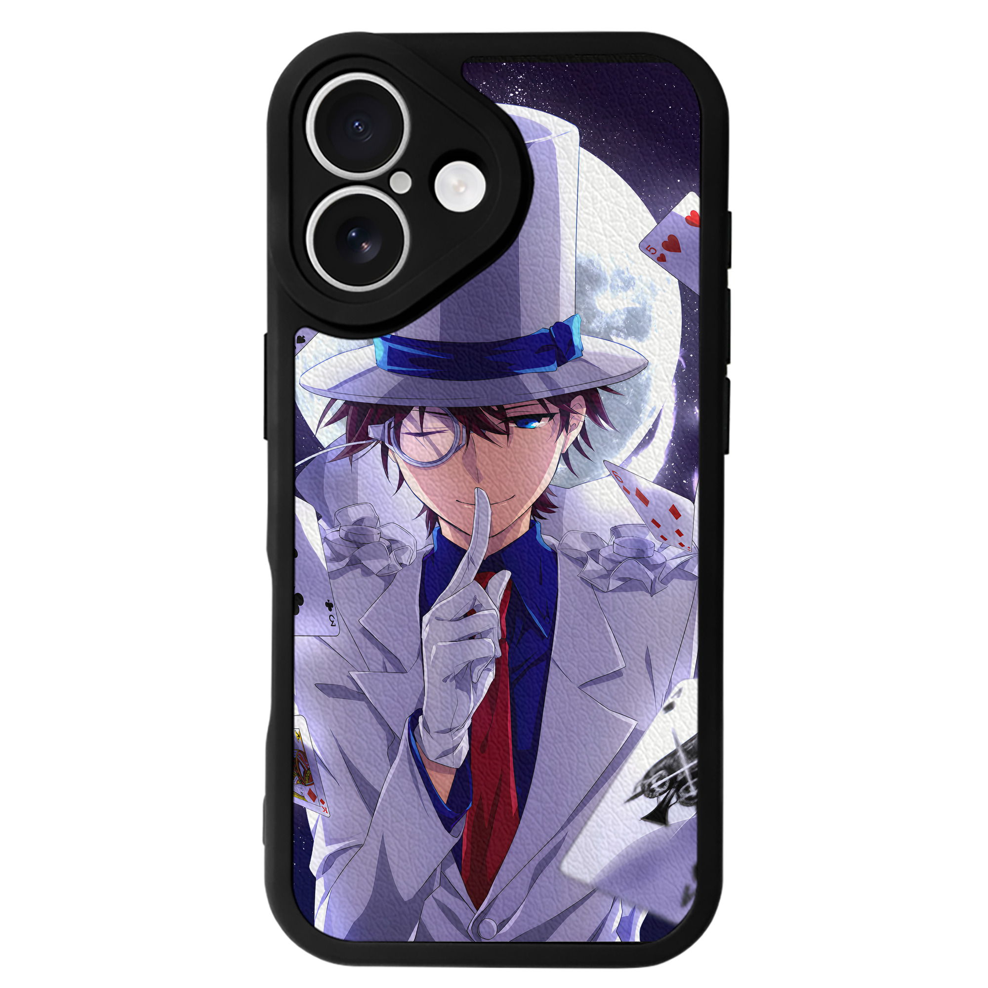 （画像用） 名探偵コナン Detective Conan 【iPhone 16シリーズ対応】シリコンスマホケース（レザー調） 材質：シリコン